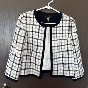 Nine West Monochrome Checkered Jacket